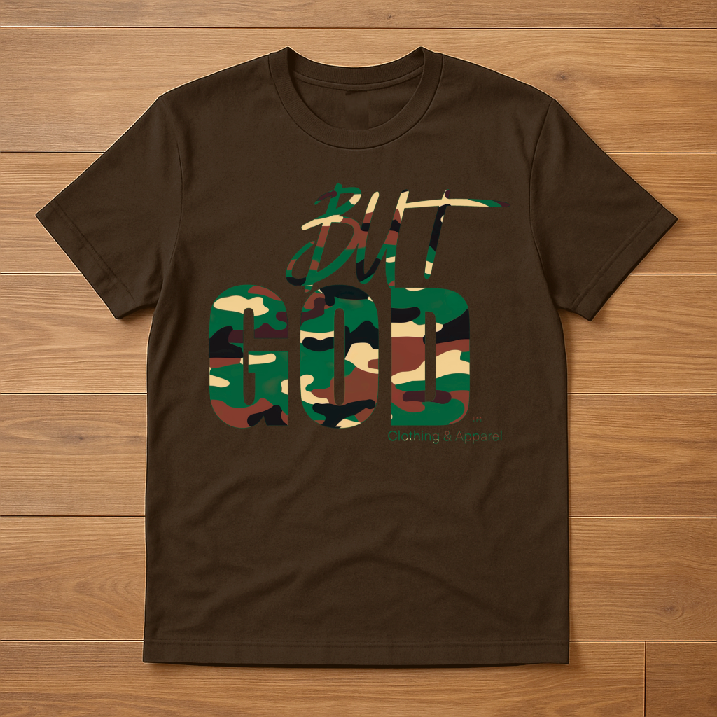 But God Camo T-Shirt (Brown/Army Green)