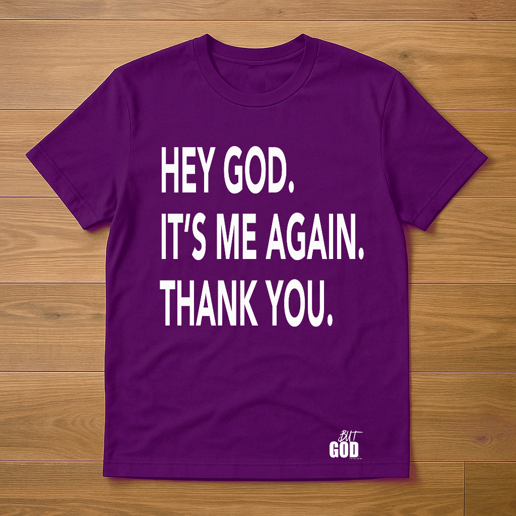 Thank You GOD T-Shirt (Purple/White)