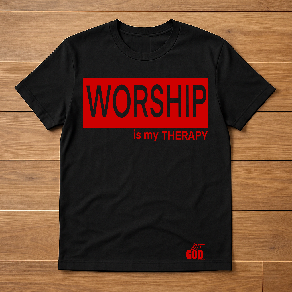 Worship Therapy T-Shirt (Black/Red)